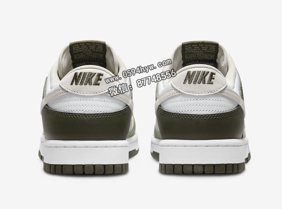 Nike-Dunk-Low-White-Oil-Green-Cargo-Khaki-FN6882-100-4