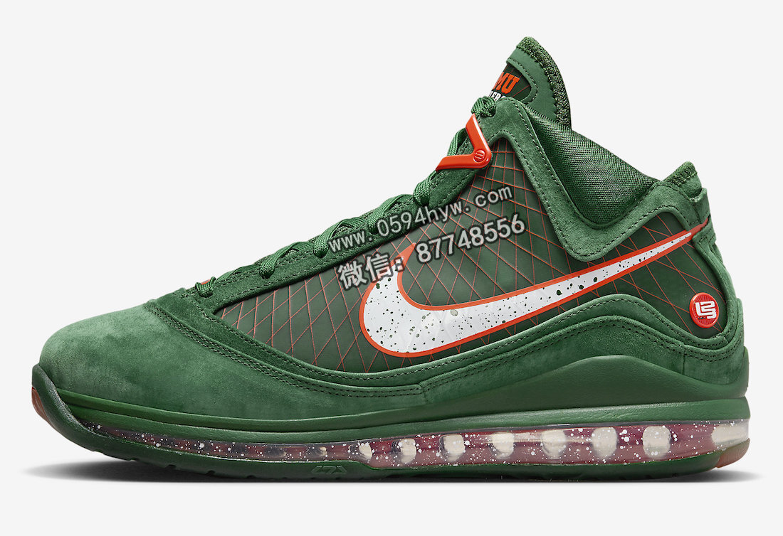 耀眼登场！FAMU X NIKE LEBRON 7 “Gorge Green”正式发布官方照片