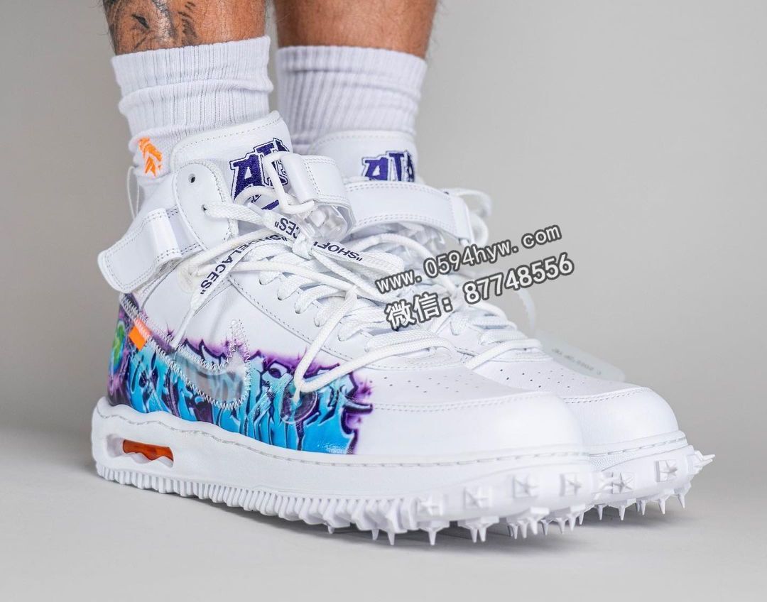 Off-White-x-Nike-Air-Force-1-Mid-Graffiti-White-DE0500-100-Release-Date-On-Feet