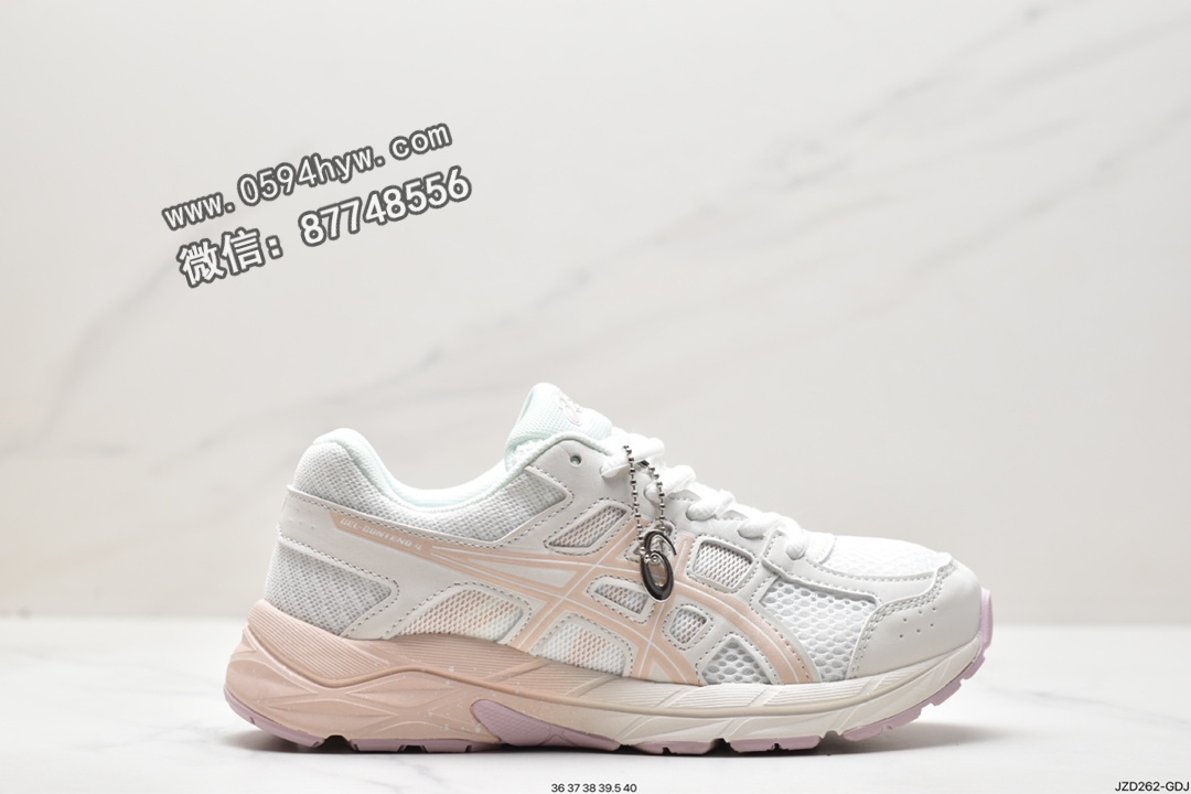 亚瑟士 Asics Gel-Contend 4 防滑耐磨 低帮 休闲跑步鞋 女款 白粉 T8D9Q-105