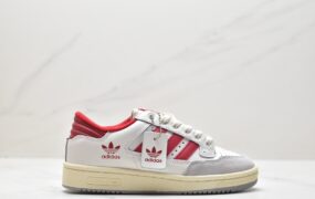 阿迪达斯 adidas originals Centennia 85 LofashionSpecialty 防滑耐磨 低帮 休闲运动板鞋 男女同款 白红色 HQ6278