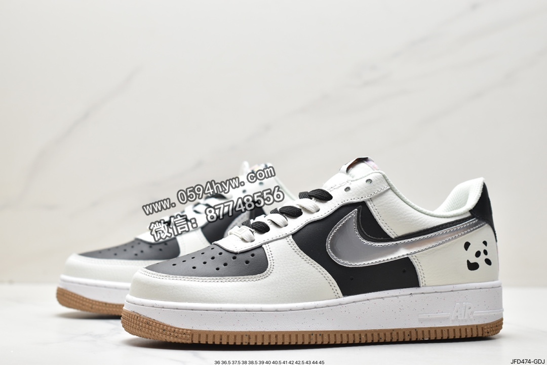 熊猫, 板鞋, Nike Air Force 1Low“82”, Nike Air Force 1 Low, Nike Air Force 1, Nike Air, NIKE, FORCE 1, DX6065-101, Air Force 1 Low, Air Force 1 - 耐克 Nike Air Force 1Low“82”双勾小熊猫 反转黑白 防滑耐磨 低帮 休闲运动板鞋 女款 黑白 DX6065-101