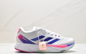 阿迪达斯 adidas Adizero SL 舒适潮流 防滑耐磨轻便 低帮 休闲跑步鞋 男女同款 白蓝红 GV9095