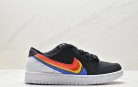 Polaroid x Nike Dunk SB Low Pro QS”Bevond the Rainbow” 黑彩虹 耐磨防滑 低帮 休闲板鞋 男女同款 黑白 DH7722-001