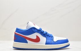 乔丹 Jordan Air Jordan 1“Sport Blue” 减震防滑耐磨 低帮 复古篮球鞋 女款 蓝白 DC0774 416