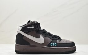 耐克 Nike Air Force 1Mid 防滑耐磨 复古中帮板鞋 男款 棕黑色 DR0158-100