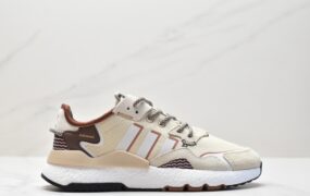 阿迪达斯 adidas originals Nite Jogger 防滑耐磨轻便 低帮 运动休闲鞋 男女同款 米黄 IE1924