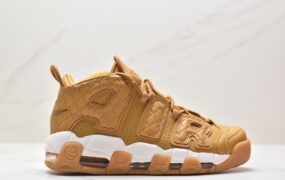 耐克 Nike Air More Uptempo Wheat Gum 防滑耐磨 中帮 复古篮球鞋 女款 小麦色 DX3375-700