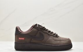 耐克 Supreme xNike Air Force 1Low”BaroaueBrown” 潮流防滑减震 低帮 休闲板鞋 棕色 CU9225-200