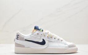 耐克 Nike Blazer low 77 Jumbo 防滑减震耐磨 低帮 休闲板鞋 男女同款 白蓝 FD0378-121