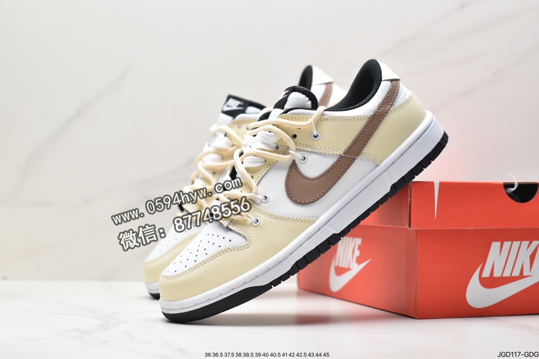 板鞋, SB Dunk Low, Nike SB Dunk Low"Green/Beige", Nike SB Dunk Low, Nike SB Dunk, Nike SB, Dunk Low, Dunk, CW1590-100 - 耐克 Nike SB Dunk Low"Green/Beige"绑绳解构风 防滑耐磨 低帮 休闲运动滑板板鞋 米白黄 CW1590-100