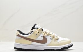 耐克 Nike SB Dunk Low”Green/Beige”绑绳解构风 防滑耐磨 低帮 休闲运动滑板板鞋 米白黄 CW1590-100