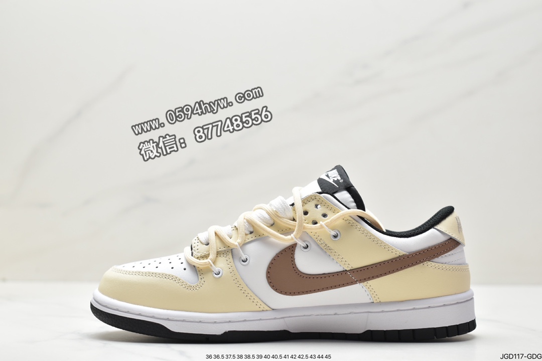 板鞋, SB Dunk Low, Nike SB Dunk Low"Green/Beige", Nike SB Dunk Low, Nike SB Dunk, Nike SB, Dunk Low, Dunk, CW1590-100 - 耐克 Nike SB Dunk Low"Green/Beige"绑绳解构风 防滑耐磨 低帮 休闲运动滑板板鞋 米白黄 CW1590-100