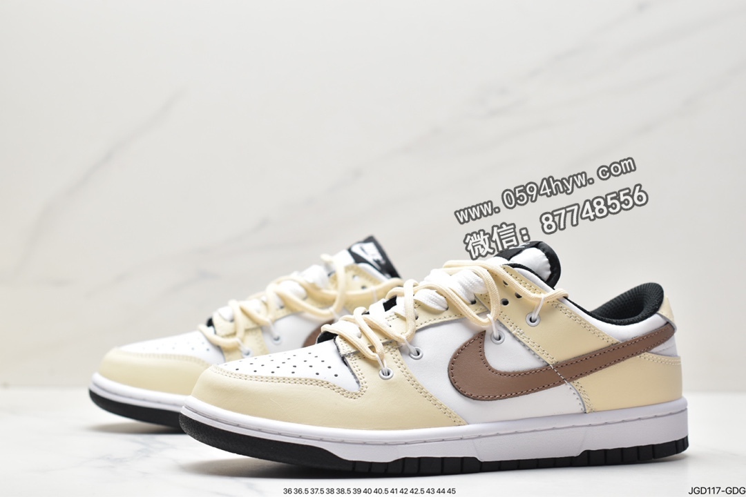 板鞋, SB Dunk Low, Nike SB Dunk Low"Green/Beige", Nike SB Dunk Low, Nike SB Dunk, Nike SB, Dunk Low, Dunk, CW1590-100 - 耐克 Nike SB Dunk Low"Green/Beige"绑绳解构风 防滑耐磨 低帮 休闲运动滑板板鞋 米白黄 CW1590-100