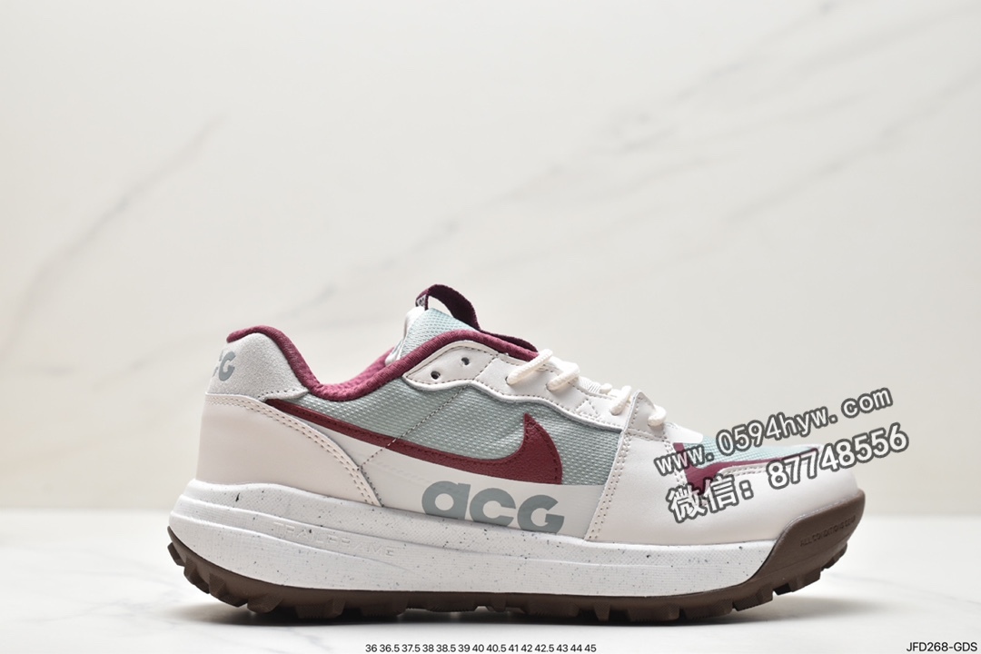 耐克 Nike ACG Lowcate 减震防滑耐磨 低帮 户外功能鞋 灰红色 DX2256-300