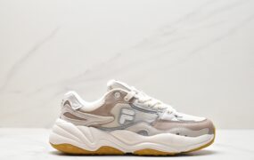 FILA 斐乐 老爹风 防滑耐磨减震 复古百搭运动鞋 浅卡其 T12M311101FWA