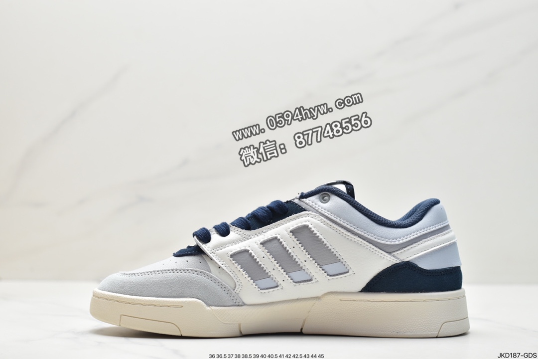 运动板鞋, 篮球鞋, 板鞋, Originals, Original, HQ7119, Drop Step, adidas originals Drop Step Low, adidas Originals, Adidas - 阿迪达斯 adidas originals Drop Step Low 潮流休闲 防滑耐磨 低帮 运动板鞋 男女同款 白蓝 HQ7119