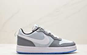 耐克 Nike Court Borough Low 2 SE 减震防滑 低帮板鞋 GS 灰白 BQ5448-019