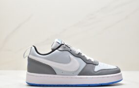 耐克 Nike Court Borough Low 2 SE 减震防滑 低帮板鞋 GS 灰白 BQ5448-019