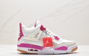 乔丹 Air Jordan 4 Retro “Motorsport Away” 防滑耐磨 中帮 复古篮球鞋 白粉 DR5415-105