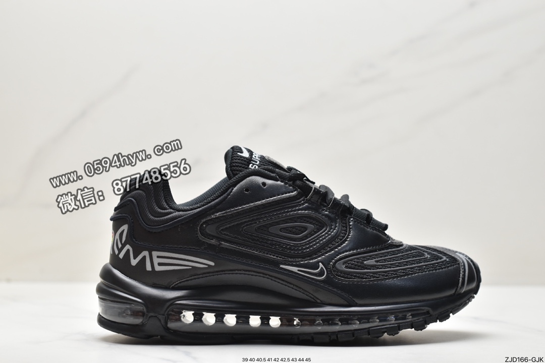 耐克 Supreme x Nike Air Max 98 TL 减震防滑耐磨 低帮 运动跑步鞋 黑色 DR1033-001