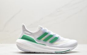 阿迪达斯 adidas Ultraboost Light 减震防滑耐磨 低帮 休闲运动跑步鞋 女款 白绿蓝 HQ6350