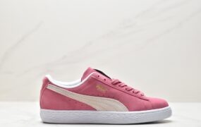 彪马 PUMA Suede Classic XXI 防滑耐磨 低帮 休闲运动板鞋 女款 白粉 381410 59