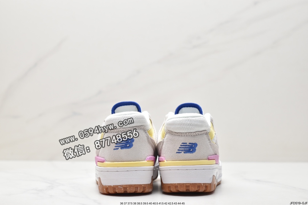 New Balance NB 550, BBW550DA - 新百伦 New Balance NB 550 减震防滑 低帮 复古篮球鞋 女款 灰粉蓝 BBW550DA