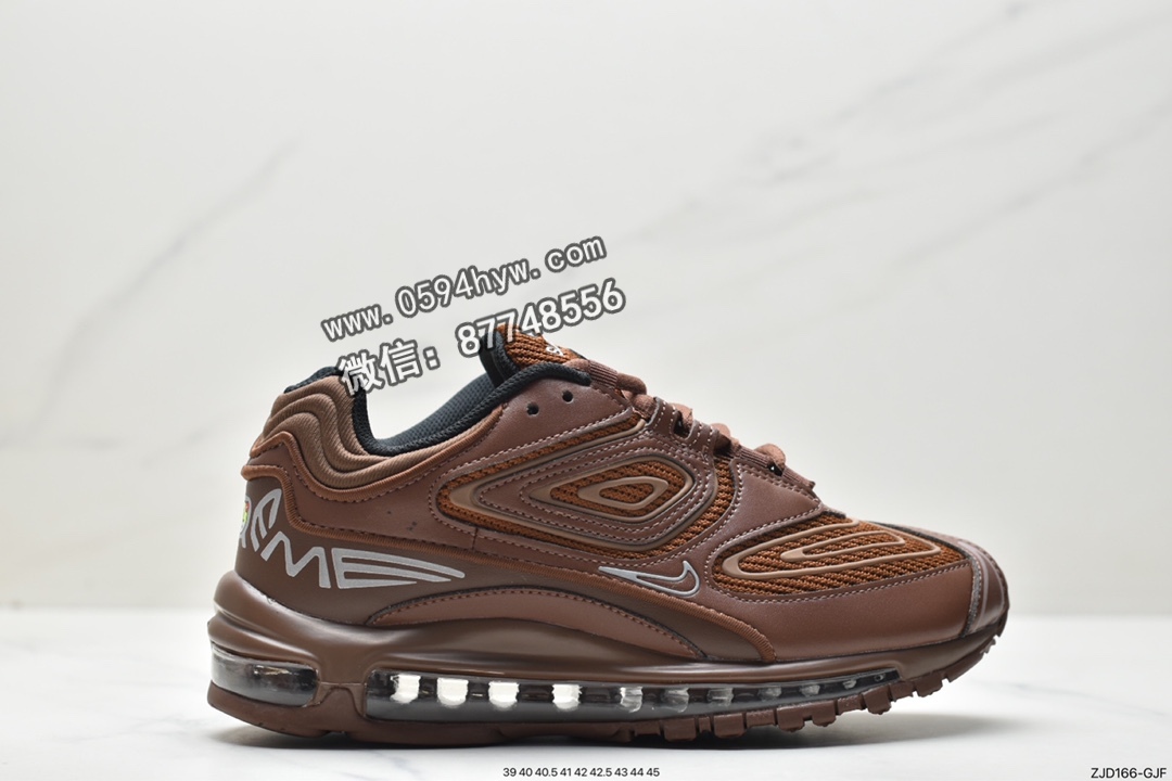 耐克 Supreme x Nike Air Max 98 TL 潮流复古 防滑耐磨透气 低帮 运动休闲鞋 棕色 DR1033-200