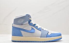 乔丹 Jordan Air Jordan 1 High Zoom CMFT 2“University Blue” 减震防滑耐磨 高帮 复古篮球鞋 女款 蓝白 DV1305-004