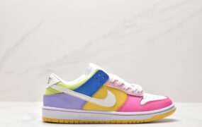 耐克 Nike Dunk Low“Gal Pals” 防滑耐磨 低帮 休闲运动板鞋 女款 白粉黄 FD9923-111