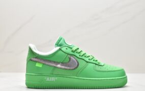 耐克 Off-White x Nike Air Force 1Low“Green” 经典潮流 防滑减震 低帮 休闲板鞋 绿色艺术馆 DX1419-300