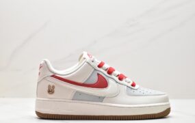 耐克 Nike Air Force 1 轻便防滑 低帮 休闲运动板鞋 双钩白红 CC2569-022