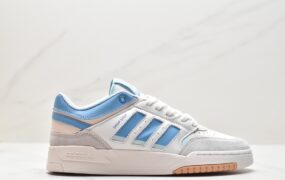 阿迪达斯 Adidas Originals Drop Step 防滑耐磨轻便 低帮 休闲运动板鞋 男女同款 白蓝 HQ7127