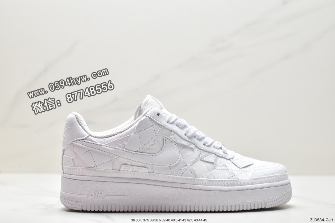 耐克 Billie Eilish x Nike Air Force 1 Low“Triple White“ 碧梨 联名款 防滑耐磨 低帮 板鞋 男女同款 白色 DZ3674-100