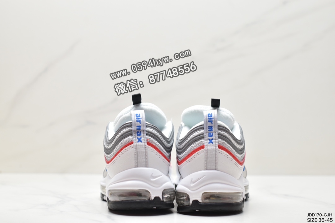 跑步鞋, Nike Air Max 97 Essential, Nike Air Max 97, Nike Air Max, Nike Air, NIKE, DC4830-300, Air Max - 耐克 Nike Air Max 97 Essential 气垫缓震 防滑耐磨 低帮 跑步鞋 女款 灰蓝红 DC4830-300