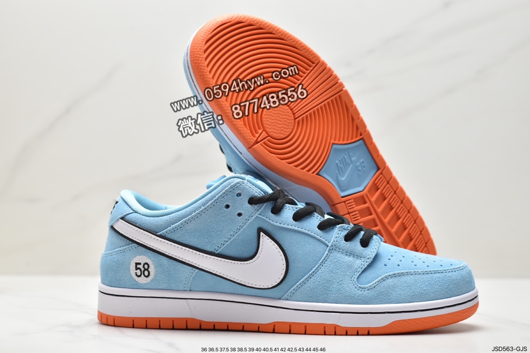 耐克, 板鞋, Nike Dunk SB Low Pro"Blue Chil", Nike Dunk, NIKE, Dunk, BQ6817-401, BQ6817 - 耐克 Nike Dunk SB Low Pro"Blue Chil" 耐磨防滑 低帮 滑板板鞋 男女同款 蓝白 BQ6817-401