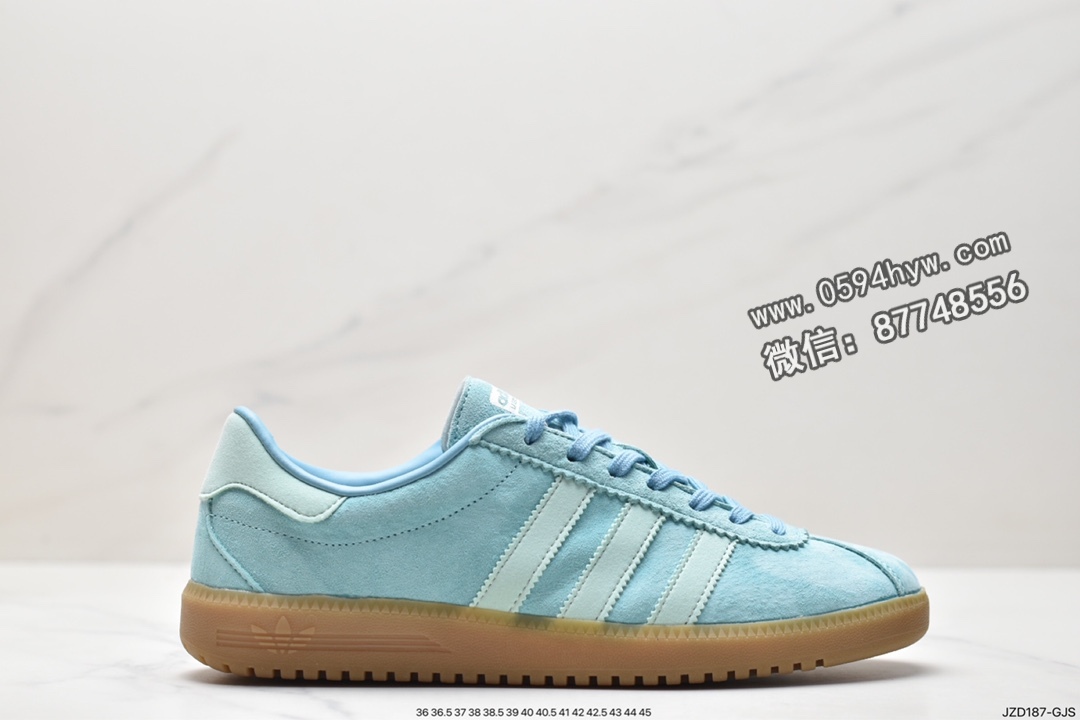 阿迪达斯 Adidas Originals Bermuda 马卡龙配色 耐磨透气 低帮 休闲板鞋 男款 蓝色 GY7387