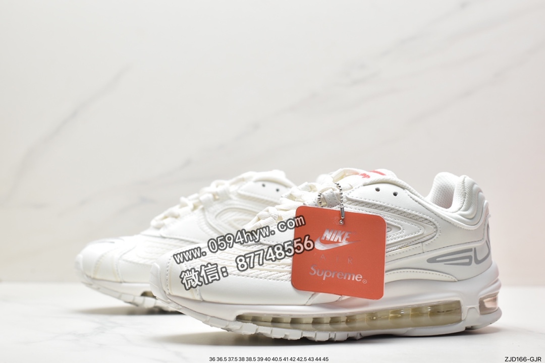 Supreme x Nike Air Max 98 TL, SUPREME X, Nike Air Max, Nike Air, NIKE, DR1033-100, Air Max 98, Air Max - 耐克 Supreme x Nike Air Max 98 TL 潮流复古 减震防滑耐磨 低帮 运动休闲鞋 男女同款 白色 DR1033-100