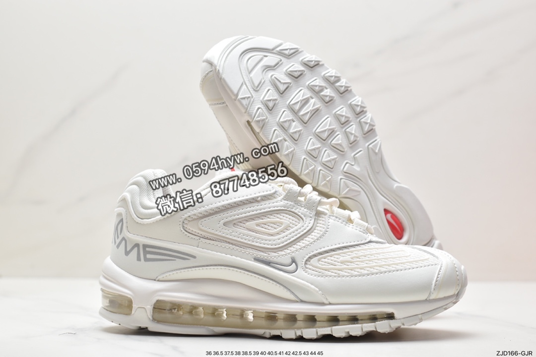 Supreme x Nike Air Max 98 TL, SUPREME X, Nike Air Max, Nike Air, NIKE, DR1033-100, Air Max 98, Air Max - 耐克 Supreme x Nike Air Max 98 TL 潮流复古 减震防滑耐磨 低帮 运动休闲鞋 男女同款 白色 DR1033-100