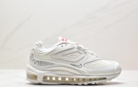 耐克 Supreme x Nike Air Max 98 TL 潮流复古 减震防滑耐磨 低帮 运动休闲鞋 男女同款 白色 DR1033-100