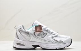 新百伦 New Balance NB 530 防滑耐磨 低帮 休闲运动跑步鞋 男女同款 银白色 MR530AD