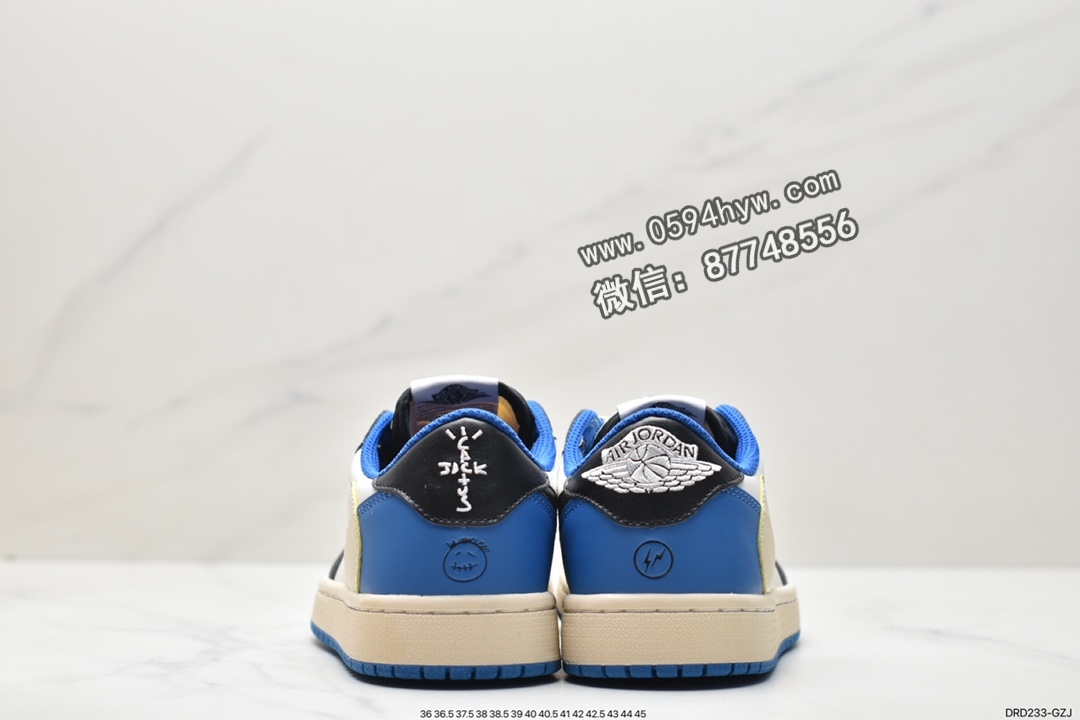 联名, 篮球鞋, 三方联名, Travis Scott x Fragment Design x Jordan AirJordan 1LOW OG SP, Travis Scott, Jordan, fragment design, DM7866-001 - 乔丹 Travis Scott x Fragment Design x Jordan AirJordan 1LOW OG SP 三方联名 闪电 低帮 篮球鞋 男女同款 白蓝黑 DM7866-001