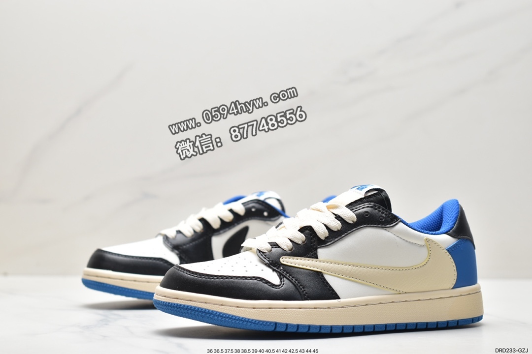 联名, 篮球鞋, 三方联名, Travis Scott x Fragment Design x Jordan AirJordan 1LOW OG SP, Travis Scott, Jordan, fragment design, DM7866-001 - 乔丹 Travis Scott x Fragment Design x Jordan AirJordan 1LOW OG SP 三方联名 闪电 低帮 篮球鞋 男女同款 白蓝黑 DM7866-001