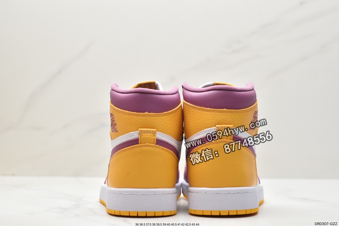 高帮, 篮球鞋, Jordan Air Jordan 1 Retro High OG“UniversityGold and Light Bordeaux”, Jordan, HIGH, Air Jordan 1, Air Jordan, 555088-706 - 乔丹 Jordan Air Jordan 1 Retro High OG“UniversityGold and Light Bordeaux”潮流百搭 高帮 复古篮球鞋 紫黄 555088-706