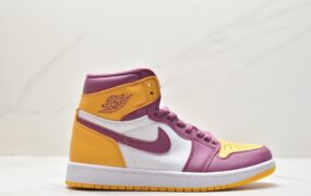 乔丹 Jordan Air Jordan 1 Retro High OG“UniversityGold and Light Bordeaux”潮流百搭 高帮 复古篮球鞋 紫黄 555088-706