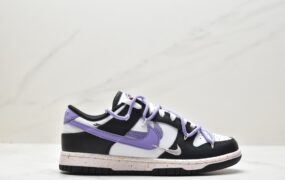 耐克 Nike Dunk Low Multi-ColonSwoosh 酷黑葡萄 防滑耐磨减震 低帮 休闲运动板鞋 女款 FD4623-136