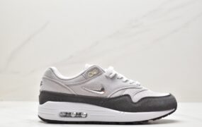 耐克 Nike Air Max 1 初代复古 气垫减震 百搭休闲 运动慢跑鞋 灰白黑 918354-800