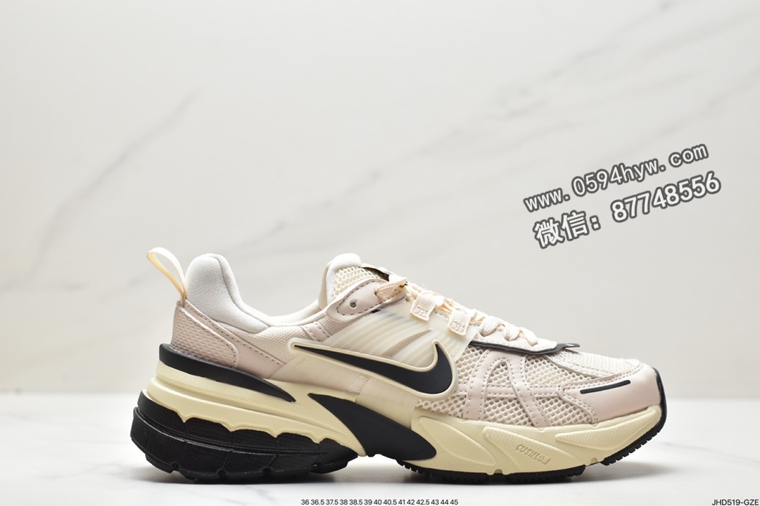 耐克 Nike V2K RUN 复古风潮 低帮 休闲运动跑步鞋 米白色 FD0736-101
