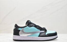 乔丹 fragment design x Travis Scott x Jordan Air Jordan 1 Low OG SP”Black/Green Toe“ 经典复古百搭 低帮 休闲运动篮球鞋 DM7866-143